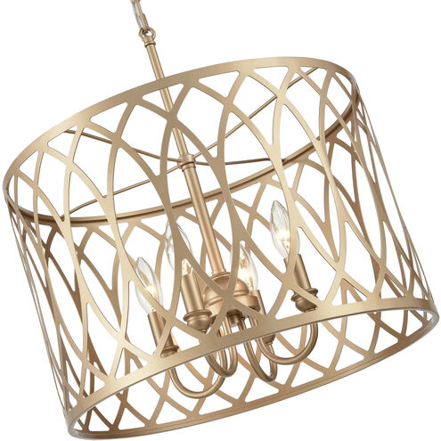 Arelyn 4 Light 18 inch Painted Modern Gold Pendant Ceiling Light